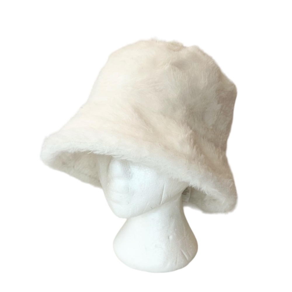 MAP Faux Fur Plush Bucket Hat